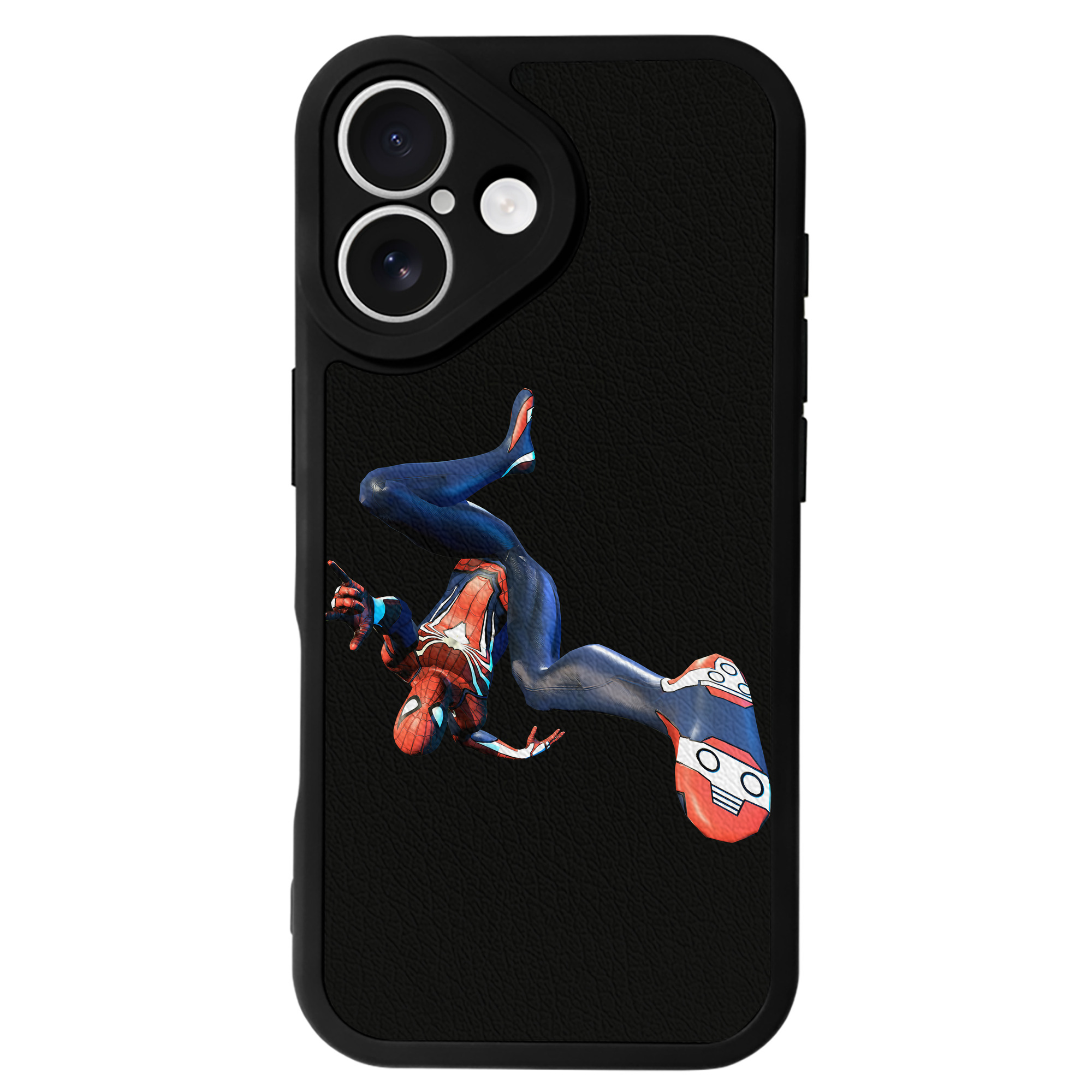 （画像用） Spider Man スパイダーマン 【iPhone 16シリーズ対応】シリコンスマホケース（レザー調） 材質：シリコン